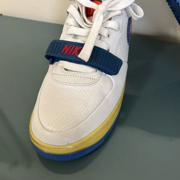 Nike Air Force 1 Mid Supreme Max Air CB Barkley•Size 9•White Blue Red•Rare• - Picture 2 of 16